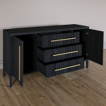 Буфет Primo с тремя ящиками и двумя фасадами Черный дуб варинант исполнения - 6 | Loft Concept в Сочи