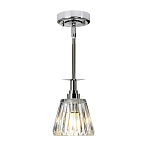 Подвесной светильник хромированного цвета с граненым прозрачным стеклянным плафоном Elstead Lighting варинант исполнения - 2 | Loft Concept в Сочи