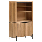 Буфет высокий из дерева манго и металла с открытыми полками и 2-мя дверцами Toinette варинант исполнения - 1 | Loft Concept в Сочи