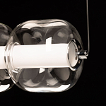 Люстра линейная с 6-ю прозрачными стеклянными плафонами округлой формы HANDLE GRAPE варинант исполнения - 10 | Loft Concept в Сочи