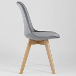 Стул с мягким велюровым сиденьем Arvika Grey варинант исполнения - 2 | Loft Concept в Сочи