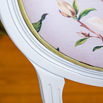 Стул светло-серый из натурального бука с изображением птиц и цветов Blooming Birds варинант исполнения - 2 | Loft Concept в Сочи