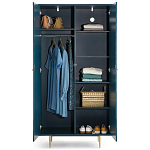 Шкаф двухдверный Scale Ornament Blue Wardrobe варинант исполнения - 7 | Loft Concept в Сочи