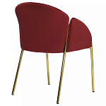 Стул бордовый на золотистых ножках Burgundy Chair варинант исполнения - 3 | Loft Concept в Сочи