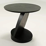 Дизайнерский журнальный столик чёрный с круглой столешницей Arycy варинант исполнения - 8 | Loft Concept в Сочи