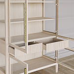 Витрина Primo со стеклянными фасадами и буфетом шпон Светлый дуб варинант исполнения - 7 | Loft Concept в Сочи