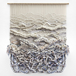 Дизайнерское современное текстильное панно Жемчуг варинант исполнения - 2 | Loft Concept в Сочи