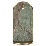 Настенный светильник зеленого цвета с бронзовой рамкой овальной формы с полкой Herbarium  варинант исполнения - 2 | Loft Concept в Сочи