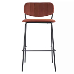 Стул барный с широкой полукруглой спинкой Chair Smooth Shapes варинант исполнения - 1 | Loft Concept в Сочи