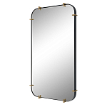 Зеркало настенное в черной металлической раме Mirror Cardinal варинант исполнения - 1 | Loft Concept в Сочи