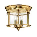 Потолочный светильник в форме фонаря с прозрачным цилиндрическим плафоном и тремя лампами в форме свечей Hinkley варинант исполнения - 5 | Loft Concept в Сочи