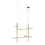 Люстра с 6-ю  пересекающимися цилиндрическими плафонами на тонких тросах Trumpet tube варинант исполнения - 6 | Loft Concept в Сочи