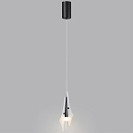 Подвесной светильник с черной металлической основой и рельефным плафоном Glass Pod варинант исполнения - 9 | Loft Concept в Сочи