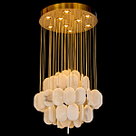 Люстра с овальными подвесками из натурального камня Spatial Composition варинант исполнения - 1 | Loft Concept в Сочи