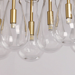 Люстра с 7-ю прозрачными плафонами из стекла в форме капли Lucid Rain  варинант исполнения - 8 | Loft Concept в Сочи