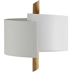 Бра из металла и дерева Ruell White Metal Wooden Wall Lamp варинант исполнения - 1 | Loft Concept в Сочи