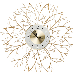 Часы настенные из металла золотые с белым циферблатом Current Time варинант исполнения - 1 | Loft Concept в Сочи