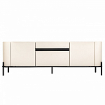 ТВ-тумба белая с чёрной столешницей с 2-мя дверками и ящиком San Marco варинант исполнения - 3 | Loft Concept в Сочи