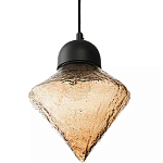 Подвесной светильник с янтарным рельефным плафоном Lamp with Frozen Glass Effect варинант исполнения - 2 | Loft Concept в Сочи