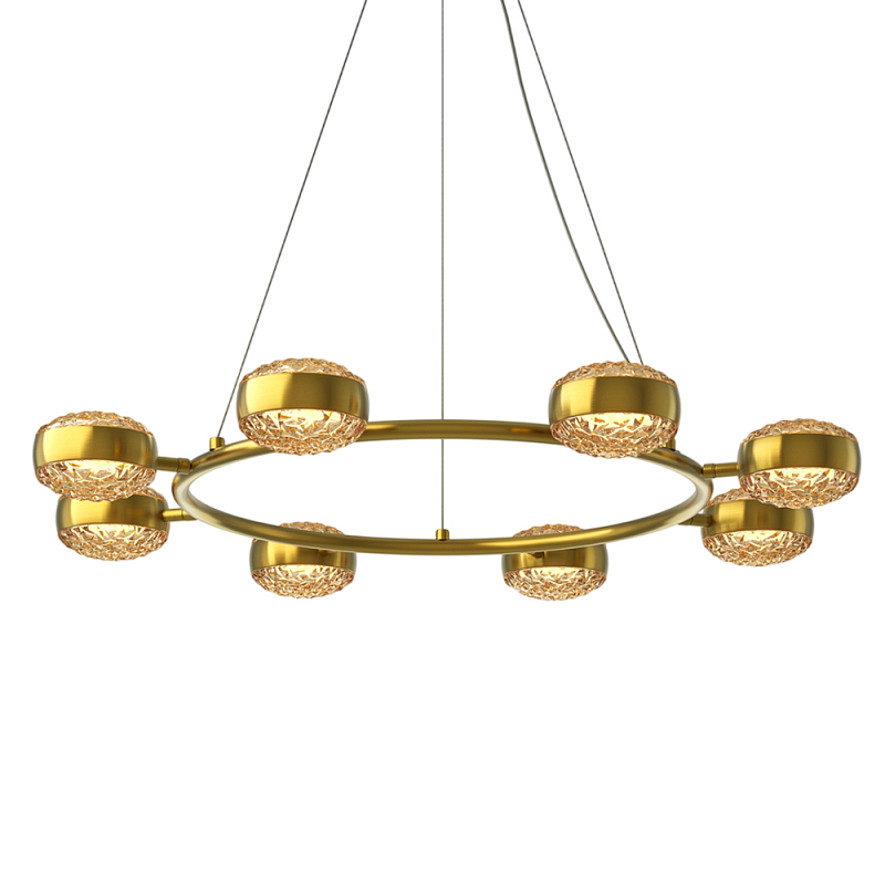 Люстра подвесная Mind 3000К 80Вт Черный Серый Латунь Янтарь (Amber) в Сочи | Loft Concept 