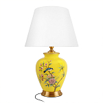 Настольная лампа желтая с изображением птиц Slip Away варинант исполнения - 7 | Loft Concept в Сочи