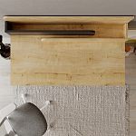 Стол письменный с выдвижным ящиком цвета древесины LEILA WORKING TABLE OAK ANTHRACITE варинант исполнения - 7 | Loft Concept в Сочи