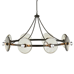 Люстра круглая с литыми стеклянными дисками Olympe Glass Chandelier варинант исполнения - 1 | Loft Concept в Сочи