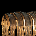 Люстра подвесная с металлическими цепочками и изогнутыми металлическими дугами 72 см Atlantis Chain варинант исполнения - 10 | Loft Concept в Сочи