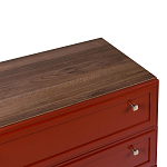 Комод красный из массива бука с 3-мя ящиками Wenge Light варинант исполнения - 4 | Loft Concept в Сочи
