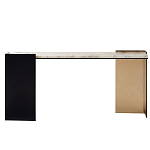 Консоль прямоугольная с основанием чёрного и золотого цвета Wrap варинант исполнения - 1 | Loft Concept в Сочи