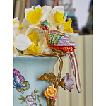 Ваза с птичкой из фарфора с бронзовыми элементами Garden of Eden варинант исполнения - 9 | Loft Concept в Сочи