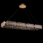 Люстра прямоугольная с текстурным природным рисунком IceFlame варинант исполнения - 2 | Loft Concept в Сочи