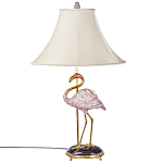 Настольная лампа с абажуром Розовый Фламинго Porcelain Flamingo Lamp варинант исполнения - 6 | Loft Concept в Сочи
