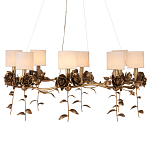 Люстра с каркасом в виде цветков розы и тканевыми абажурами Flowers and Fox Roses варинант исполнения - 1 | Loft Concept в Сочи