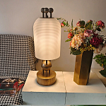 Настольная лампа в виде фонаря с белым фактурным абажуром Echoes of Light варинант исполнения - 5 | Loft Concept в Сочи