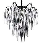 Люстра со стеклянными подвесками дымчатого цвета Ambre Glass Chandelier 70 варинант исполнения - 1 | Loft Concept в Сочи