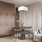 Люстра с белым текстильным абажуром Vitorino  варинант исполнения - 6 | Loft Concept в Сочи