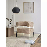 Кресло полукруглое мягкое с буклированной обивкой Armchair with Boucle Upholstery варинант исполнения - 9 | Loft Concept в Сочи
