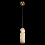 Подвесной светильник с цилиндрическим плафоном из белого алебастра Cryptocrystalline Stone варинант исполнения - 4 | Loft Concept в Сочи