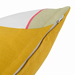 Подушка декоративная хлопковая горчичного цвета с абстрактным принтом Elysian Flow Sunset варинант исполнения - 4 | Loft Concept в Сочи