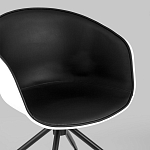 Офисное кресло из пластика с мягким сиденьем Eggshell Black варинант исполнения - 7 | Loft Concept в Сочи