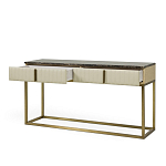 Консоль прямоугольная на золотом каркасе с 2-мя ящиками Warwick варинант исполнения - 2 | Loft Concept в Сочи