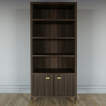 Книжный Стеллаж Elsa Dreams Walnut с задней стенкой варинант исполнения - 5 | Loft Concept в Сочи