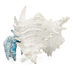 Статуэтка голубой рак с белой раковиной Marine Accessories варинант исполнения - 4 | Loft Concept в Сочи
