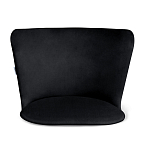 Барный стул со спинкой на 4-х коричневых ножках Черный Велюр Ava Charm варинант исполнения - 3 | Loft Concept в Сочи