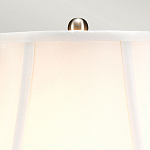 Настольная лампа с фарфоровым основанием с декоративным орнаментом и белым абажуром на темной круглой подставке Elstead Lighting варинант исполнения - 2 | Loft Concept в Сочи