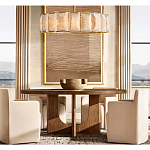 Люстра круглая Д80 см с абажуром из прямоугольных панелей Calling to Shine варинант исполнения - 1 | Loft Concept в Сочи