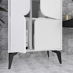 Комод белый с 4-мя дверцами на металлических ножках SPARK MULTIPURPOSE CABINET WHITE варинант исполнения - 12 | Loft Concept в Сочи