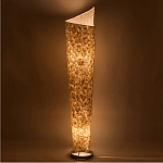 Торшер из перламутра на металлическом каркасе Indonesian Spiral варинант исполнения - 2 | Loft Concept в Сочи