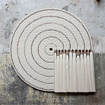 Художественный Гобелен Макраме White Disk Harmony варинант исполнения - 2 | Loft Concept в Сочи